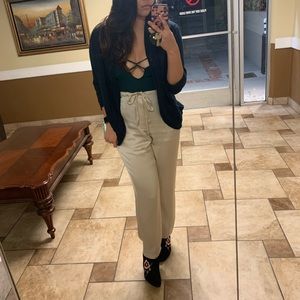 VINCE Gold Silk Pants